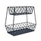 Gourmet Basics by Mikasa Lattice Farm Storage Basket, 2 Tier, Black